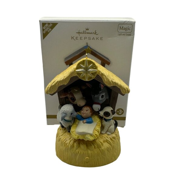 Hallmark Keepsake Nativity Scene Ornament  Magic Light & Sound  Christmas - Picture 1 of 6